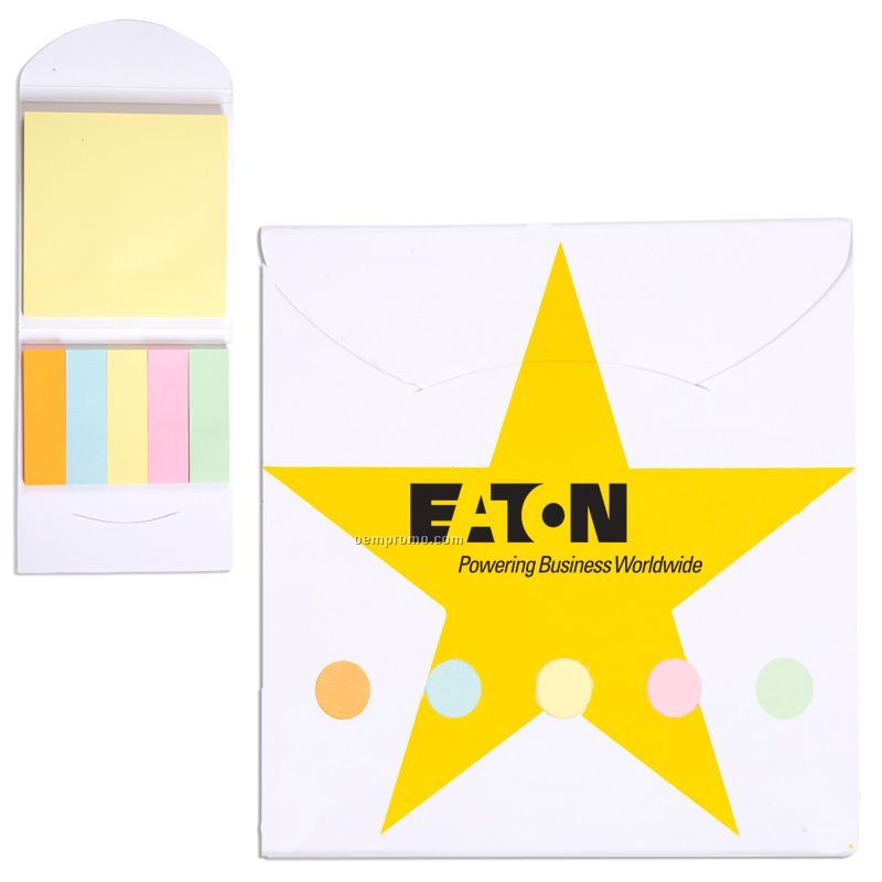 Pocket Sticky Note Memo Book - Star