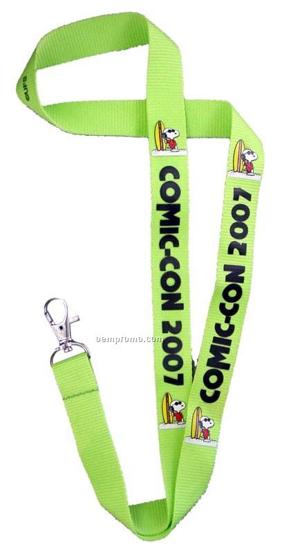 Polyester Lanyards With Screen Print & Metal Hook (36"X5/8")