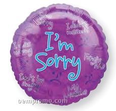 18" I'm Sorry One Sided Balloon