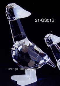 Optic Crystal Goose Figurine - Large