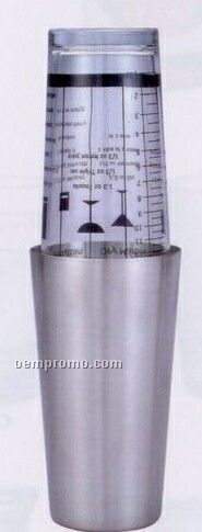Stainless Steel 24 Oz. Boston Cocktail Shaker Cup W/ Pint Measurement Glass