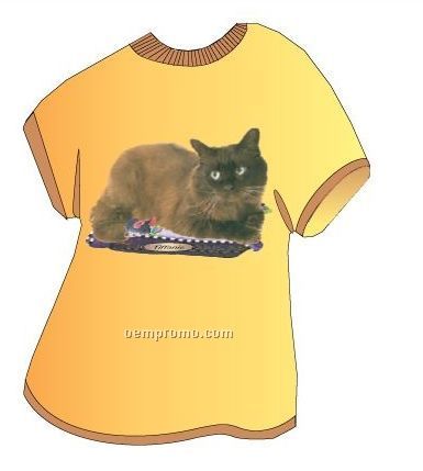 Tiffanie Cat T Shirt Acrylic Coaster W/ Felt Back