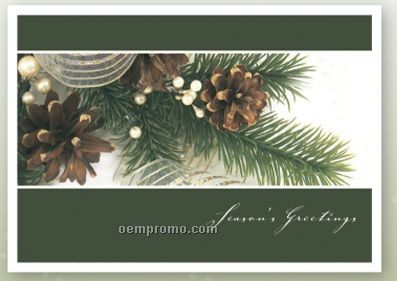 Touches Of Gold Economy Holiday Card W/ Unlined Envelope