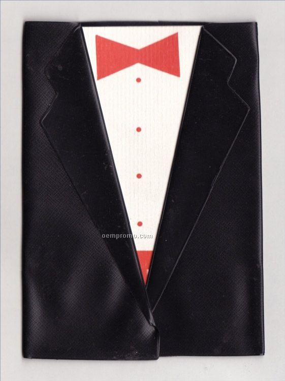 Vinyl Tuxedo Jacket Specialty Invitation - 4"X5 3/8"