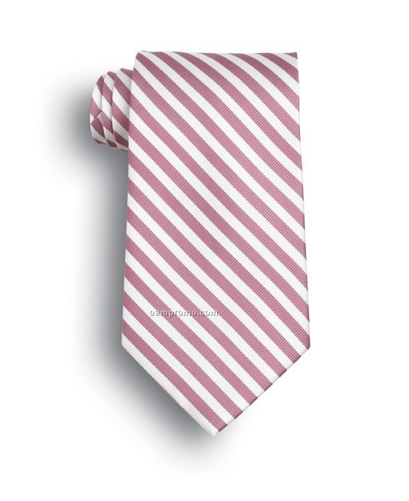 Wolfmark Saville Polyester Ties - Pink And White