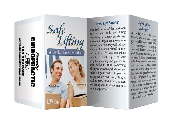 Key Points Brochure - Safe Lifting & Backache Prevention