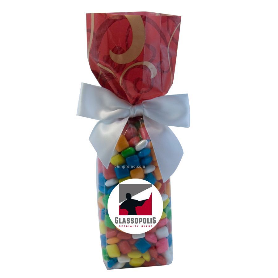 Red Swirl Mug Stuffer Gift Bag With Gum