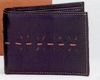 Cow Leather Wallet - Hand Embroidered / Cross Stitched
