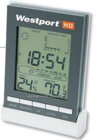 Lcd Clock W/ Weather Station