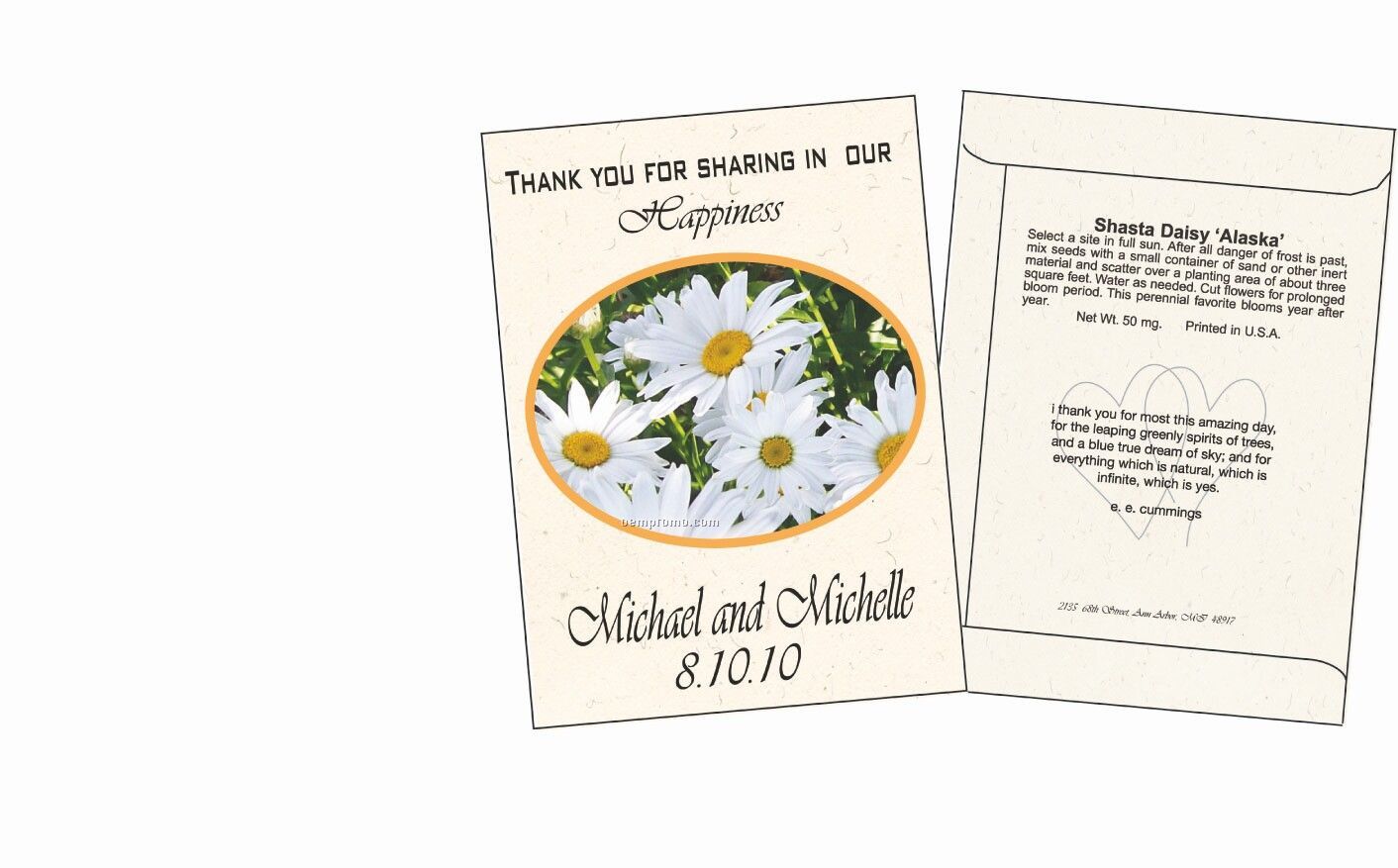 Shasta Daisy/ Alaska Flower Seed Packet (1 Color)