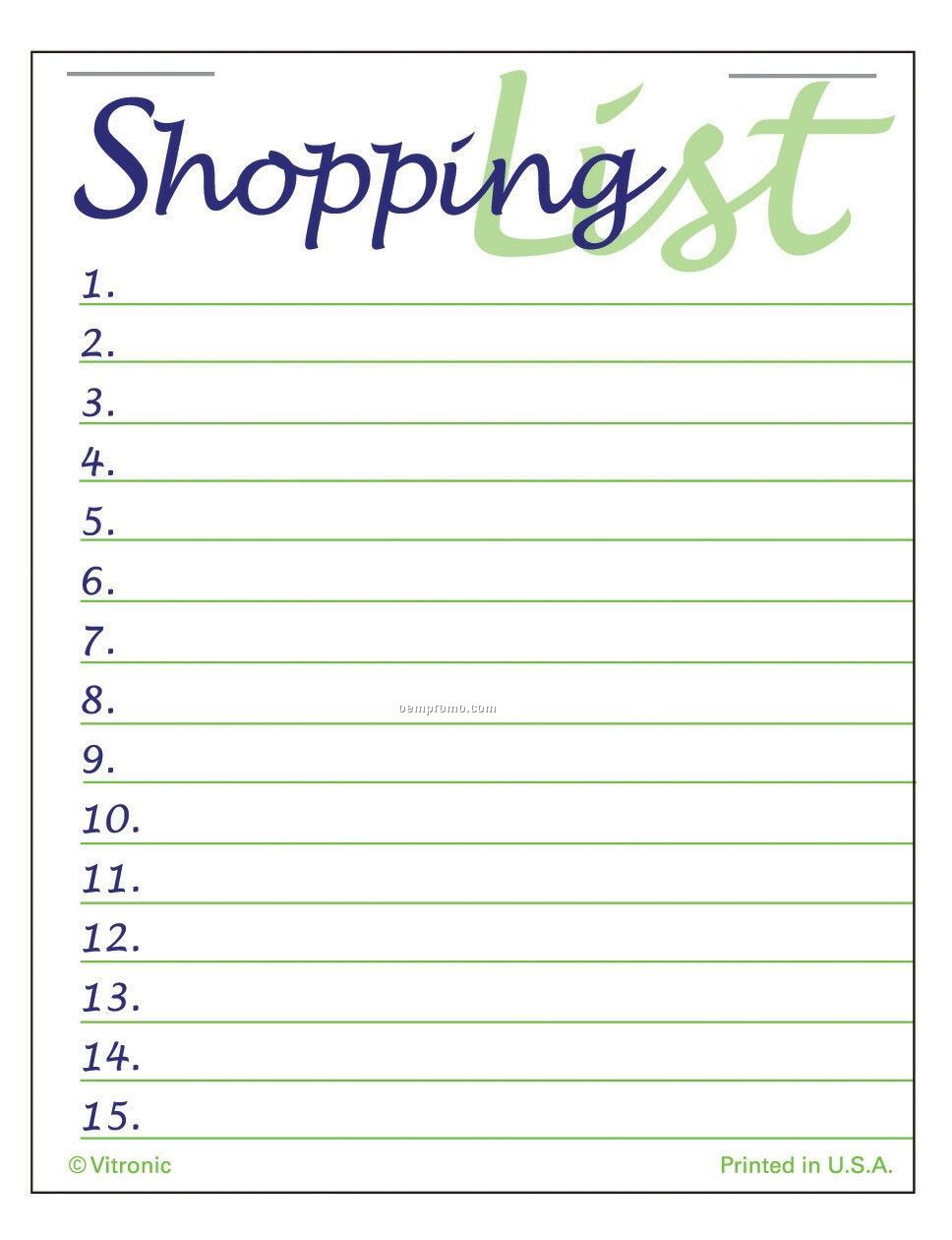 Shopping List Press-n-stick (Thru 8/1/11)