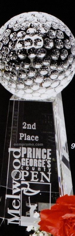Sports Gallery Crystal Tapered Golf Award (8")