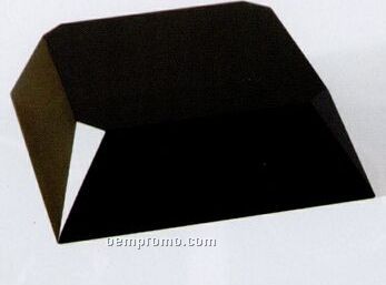 Square Block Black Crystal Base W/ Beveled Sides