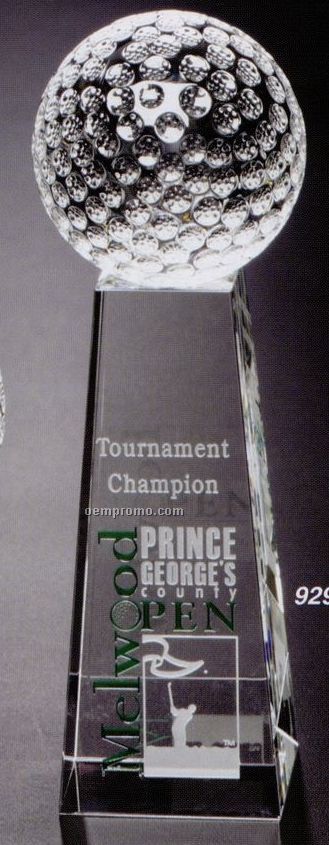 Sports Gallery Crystal Tapered Golf Award (9