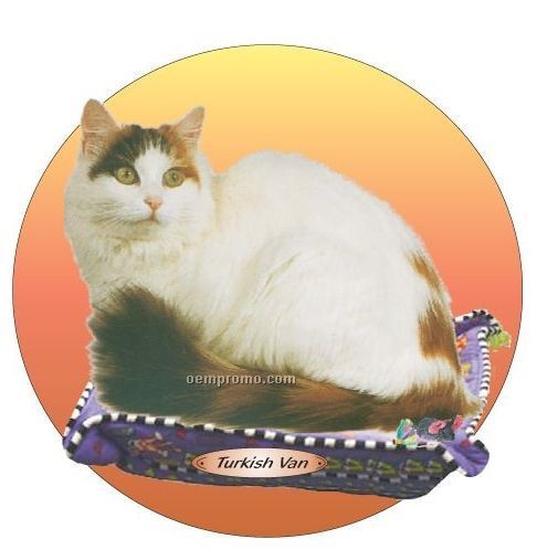 Turkish Van Cat Acrylic Coaster W/ Felt Back