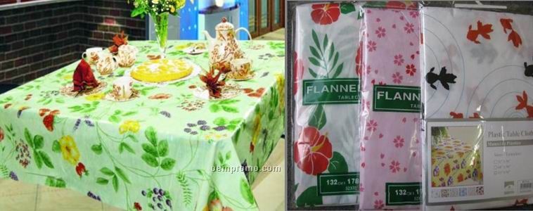 Vinyl Tablecloth With Flannel Backing (72"X52")
