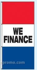 Double Face Stock Message Interceptor Drape Flags - We Finance