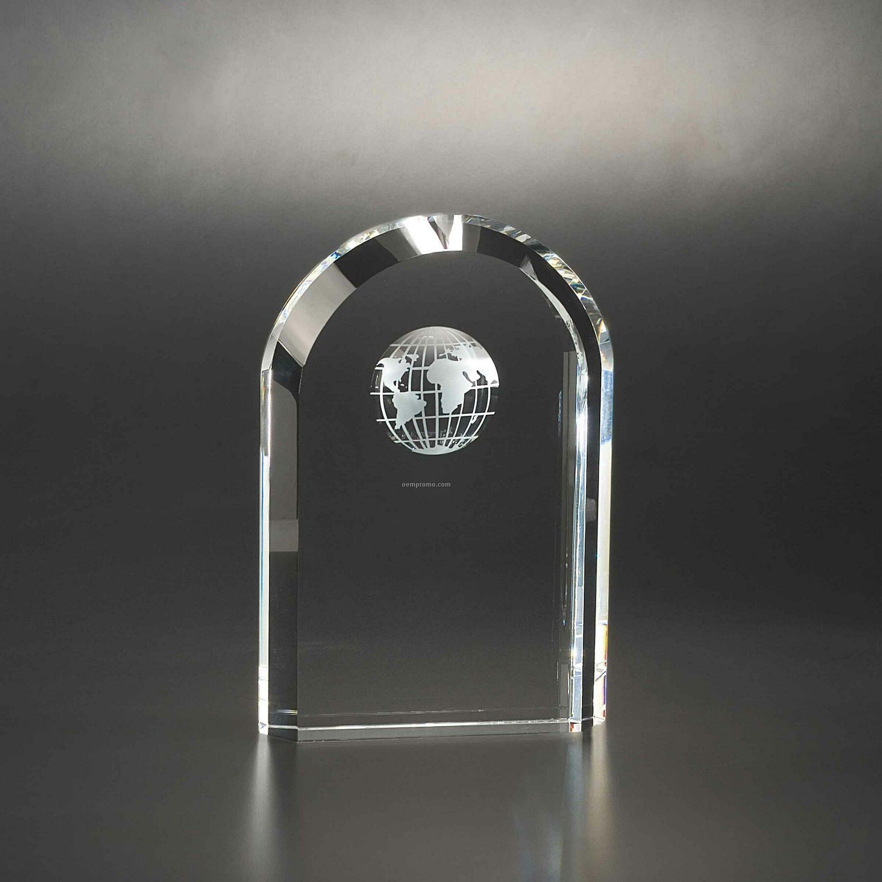 8" Dome Illusion Optic Crystal Globe Award