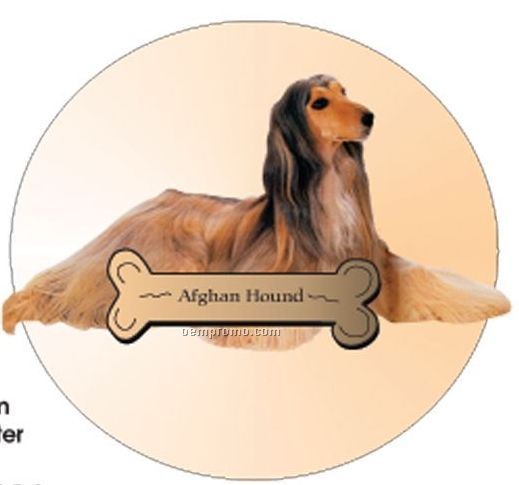 Afghan Hound Dog Acrylic Coaster W/ Felt Back