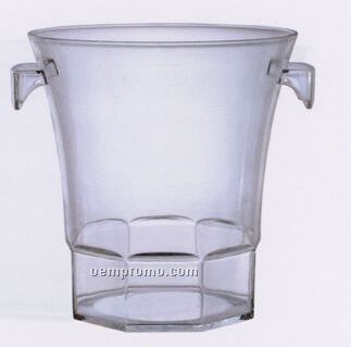 Edge Wine Ice Bucket W/ 2 Cap Handles & Paneled Bottom