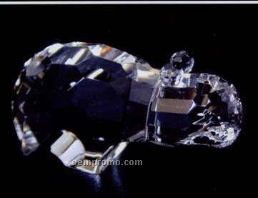 Optic Crystal Hippo Figurine