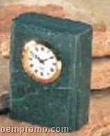 Rectangular Green Marble Clock