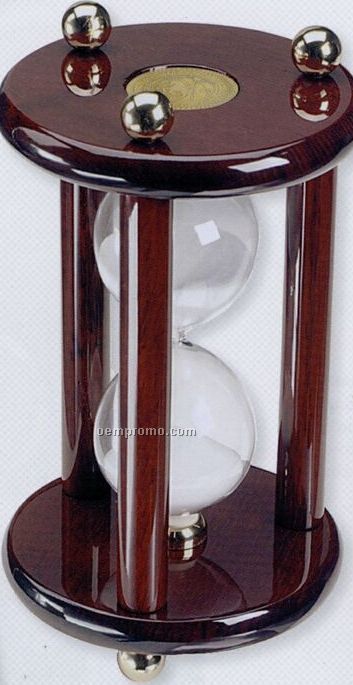 Sand Timer W/ Rosewood Finish