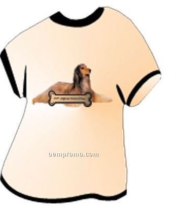 Afghan Hound Dog T Shirt Acrylic Coaster W/ Felt Back