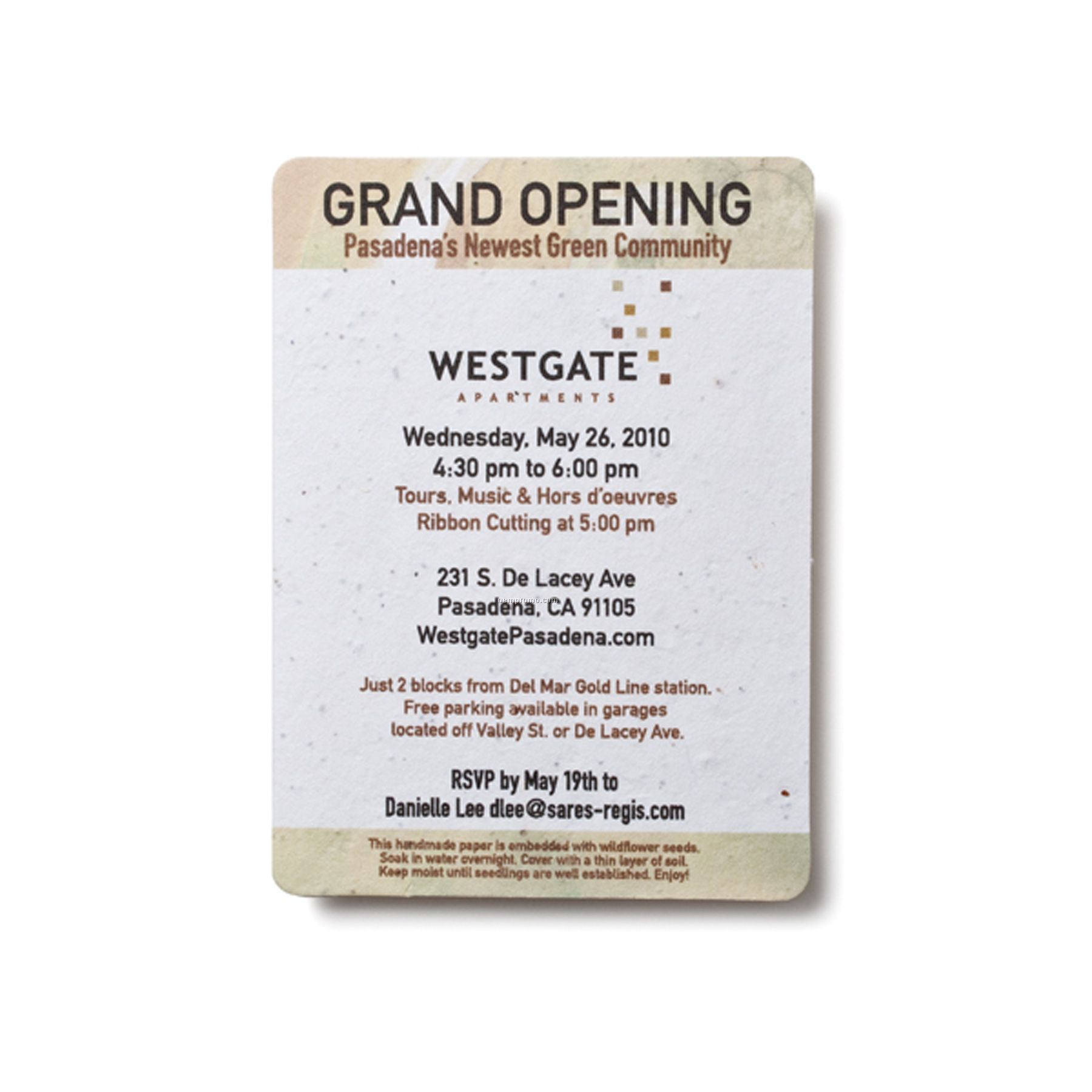 Fully Seeded Invitation With Grand Opening Design,China Wholesale Fully