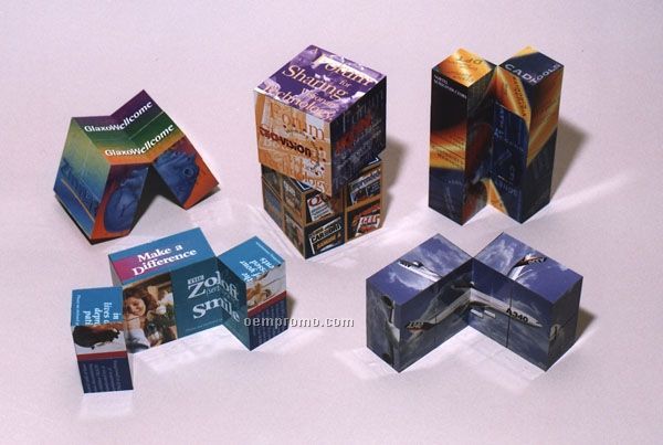 Magic Cube Promotional Puzzle W/ 9 Different Views (2-3/4