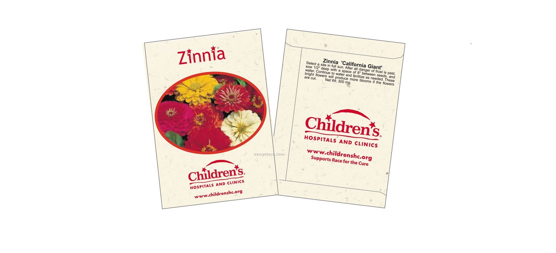 Zinnia - California Giant - Flower Seed Packet (1 Color)