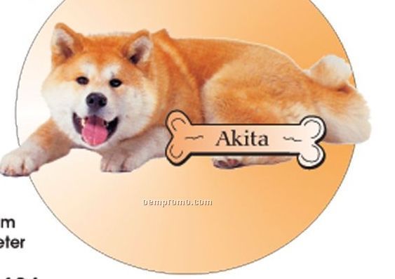 Akita Dog Acrylic Coaster W/ Felt Back