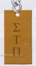 Brass Rectangle Pet / Id Tag With Hole
