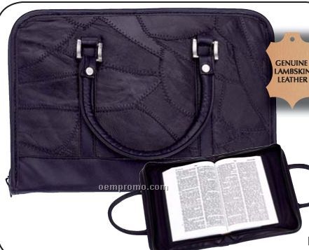 Embassy Italian Stone Design Genuine Lambskin Leather Bible Purse
