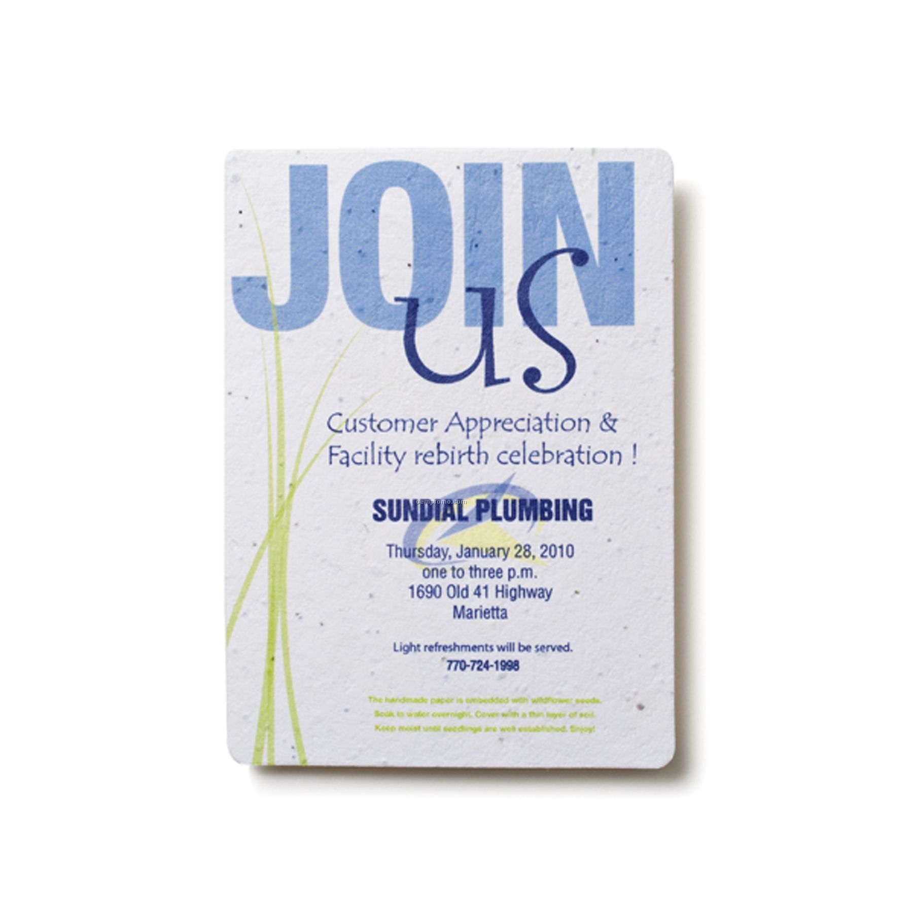 Fully Seeded Invitation With Join Us Design