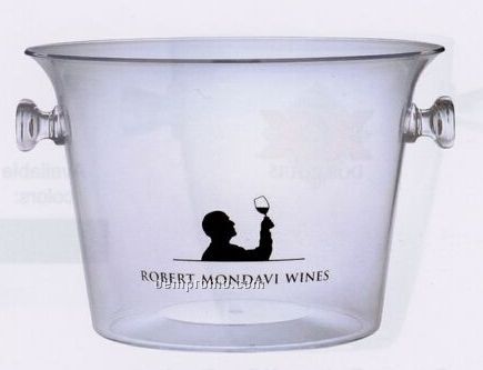 Multi Bottle Acrylic Wine Ice Bucket With 2 Knob Handles