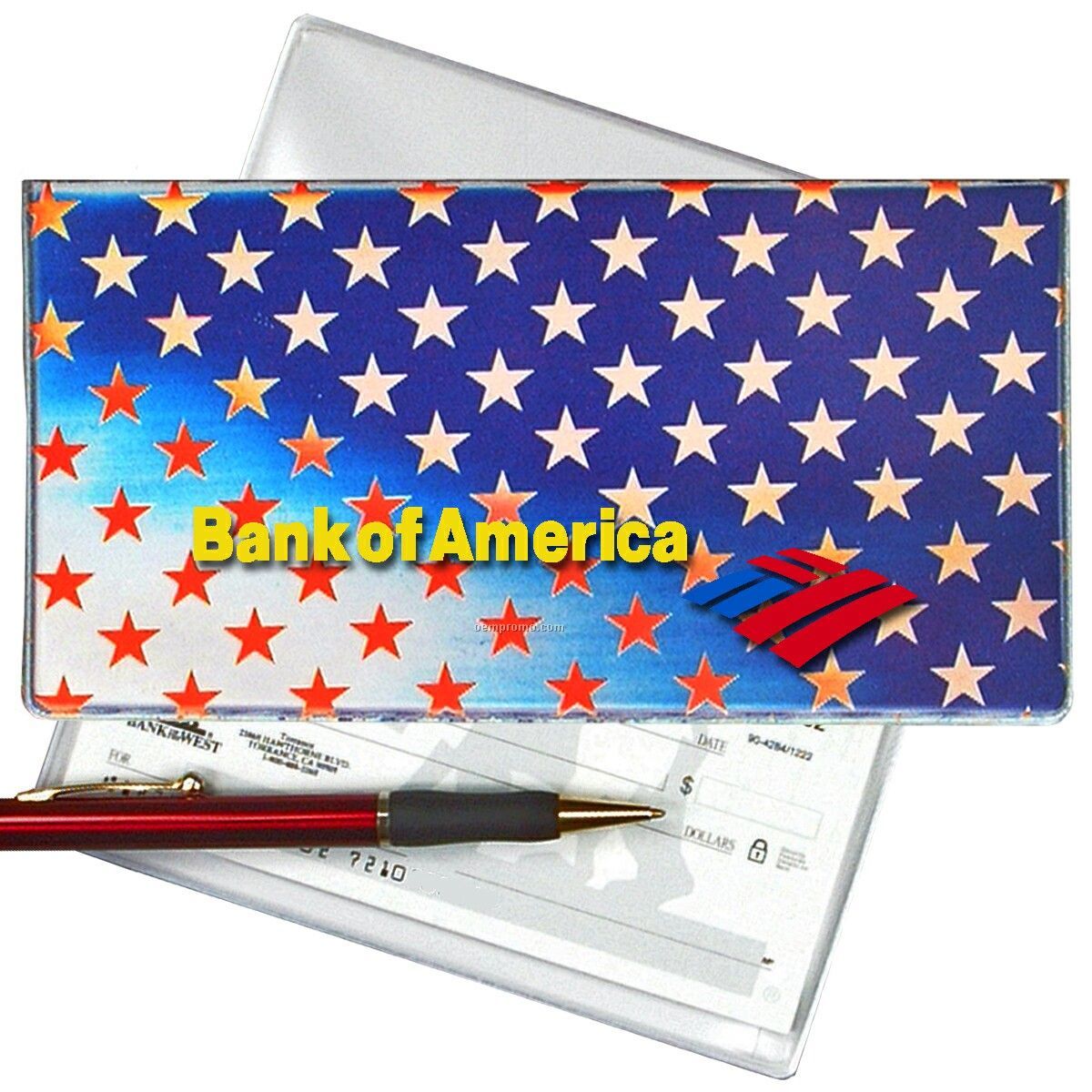 Patriotic Stars 3d Lenticular Checkbook Cover (Stock)