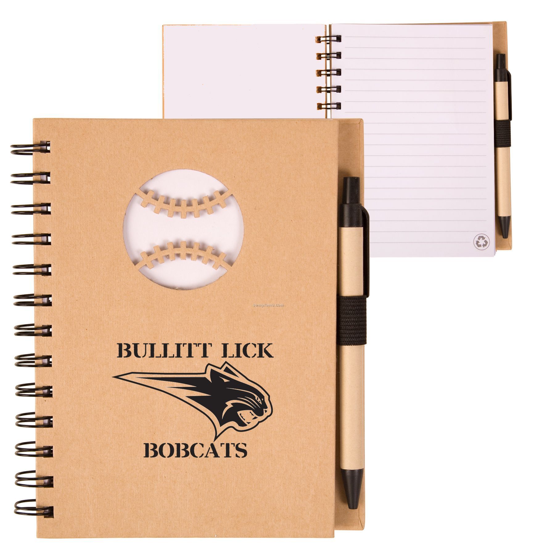 Recycle Die Cut Notebook: Baseball