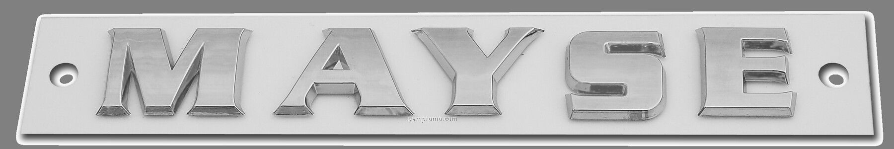 Size 2 Chrome Plated Name Plates - Individual Letter