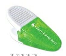 Translucent Green Magnetic Memo Clip W/ White Grip (Printed)