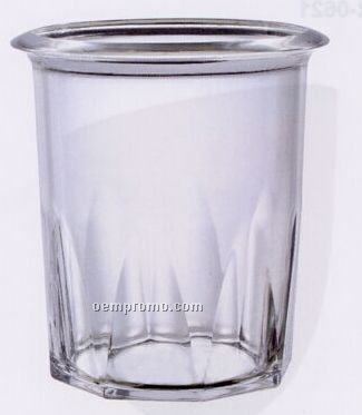 Acrylic Faceted Wine Ice Bucket W/ Fluted Rim