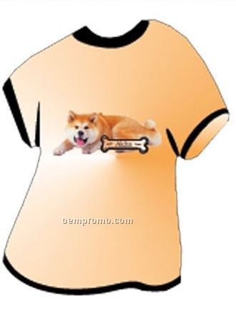 Akita Dog T Shirt Acrylic Coaster W/ Felt Back