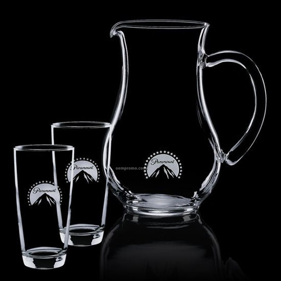 Carberry Pitcher With 2 Hiball Glasses