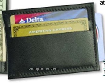 Carry All Money Clip/Credit Card Holder/Steel Clip - Top Grain Cowhide