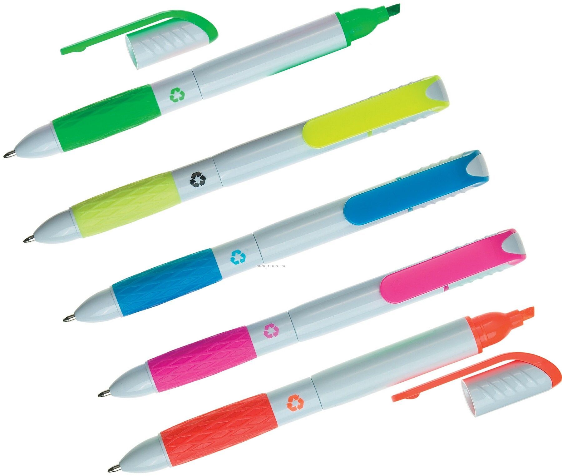 Deborah Recycled Plastic Ballpoint Pen & Highlighter Combo