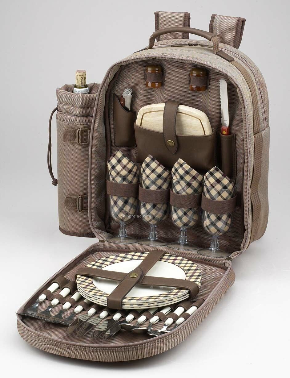 New Hudson Picnic Backpack Cooler For Four