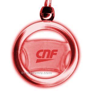 Steering Wheel Steady Light Up Pendant Necklace W/ Red LED