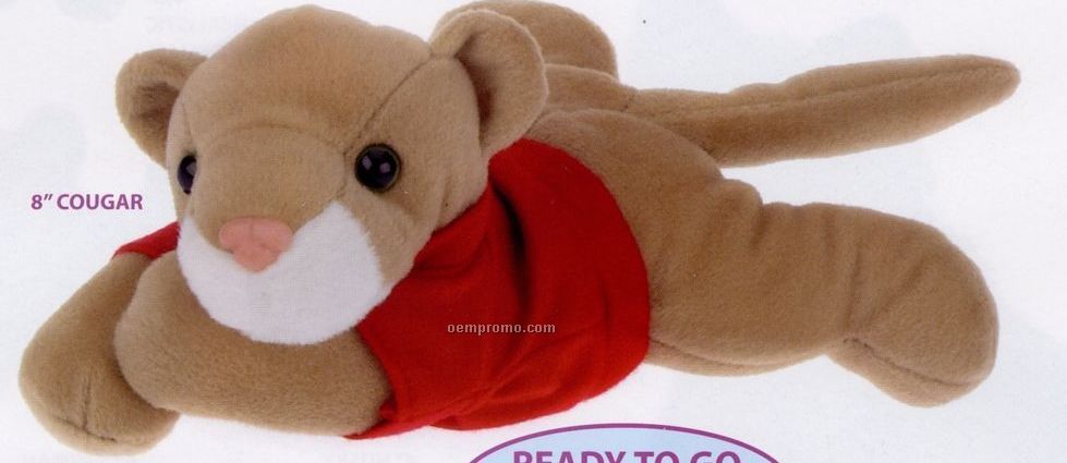 Stock Laying Cougar Beanie Stuffed Animal