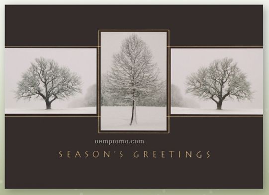 Winter Wonders Holiday Card W/ Lined Envelope