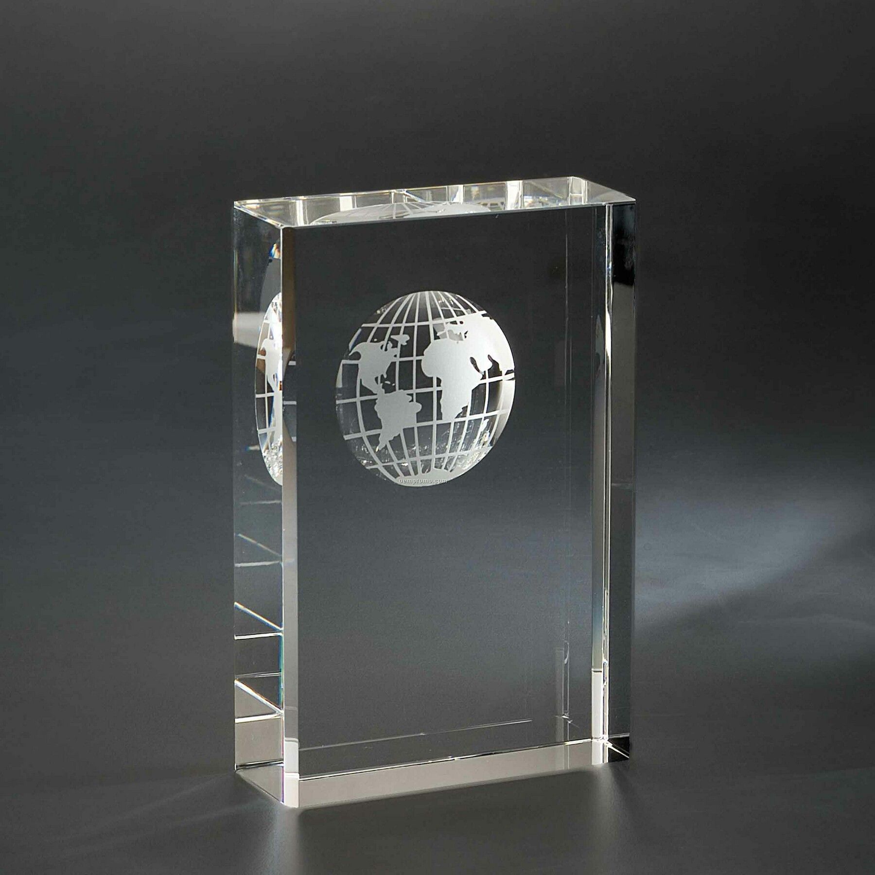 6" Illusion Optic Crystal Globe Award